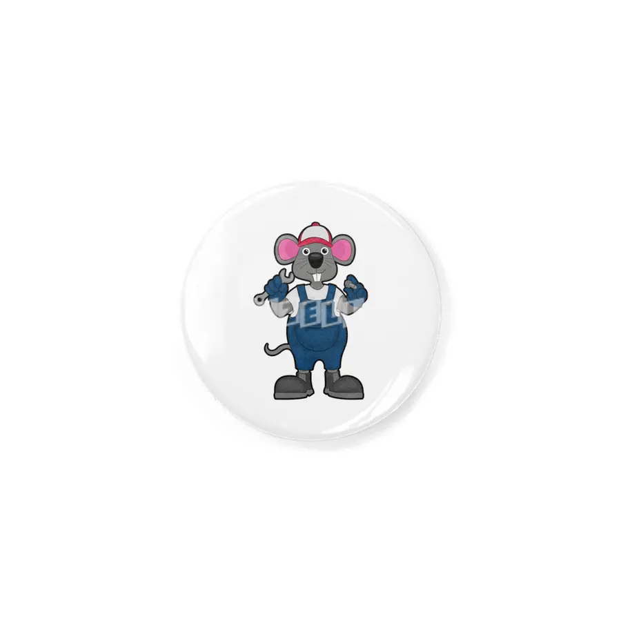 Mouse as Mechanic with Screw & Spanner Rozet