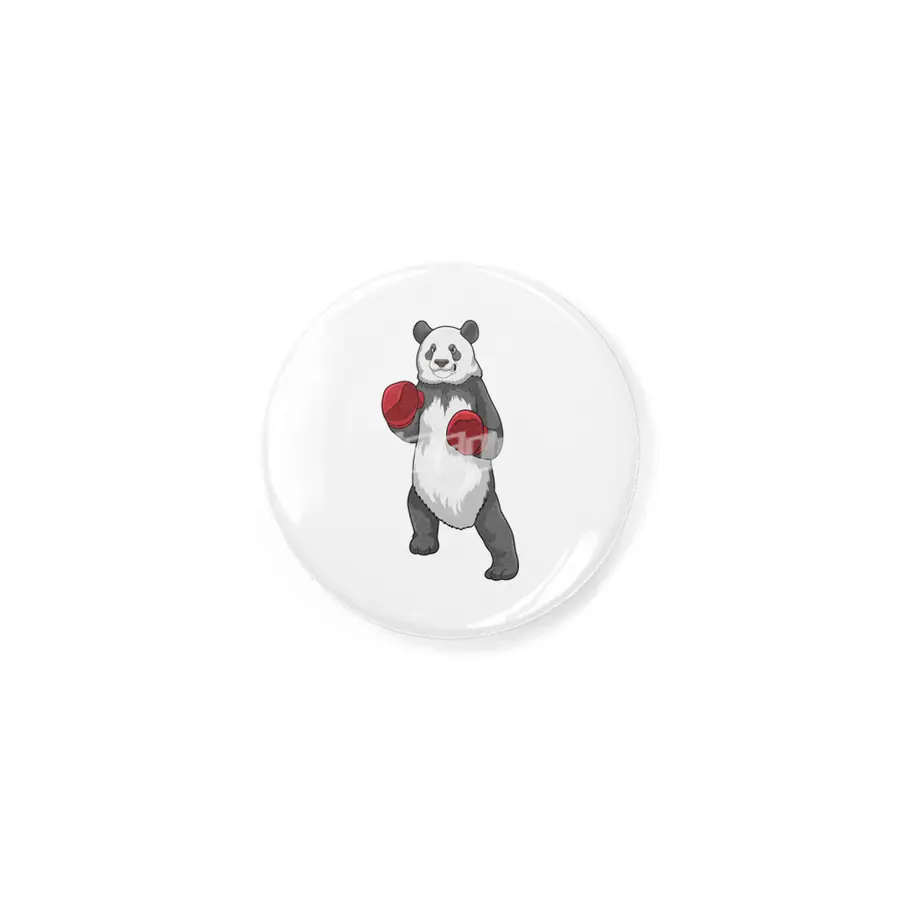 Panda as Boxer with Boxing gloves Rozet