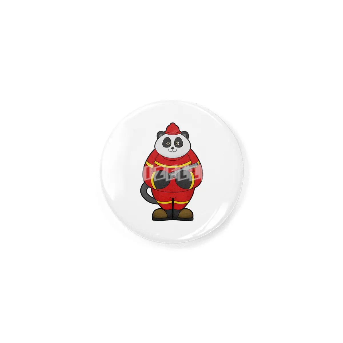 Panda as Firefighter with Hose Rozet