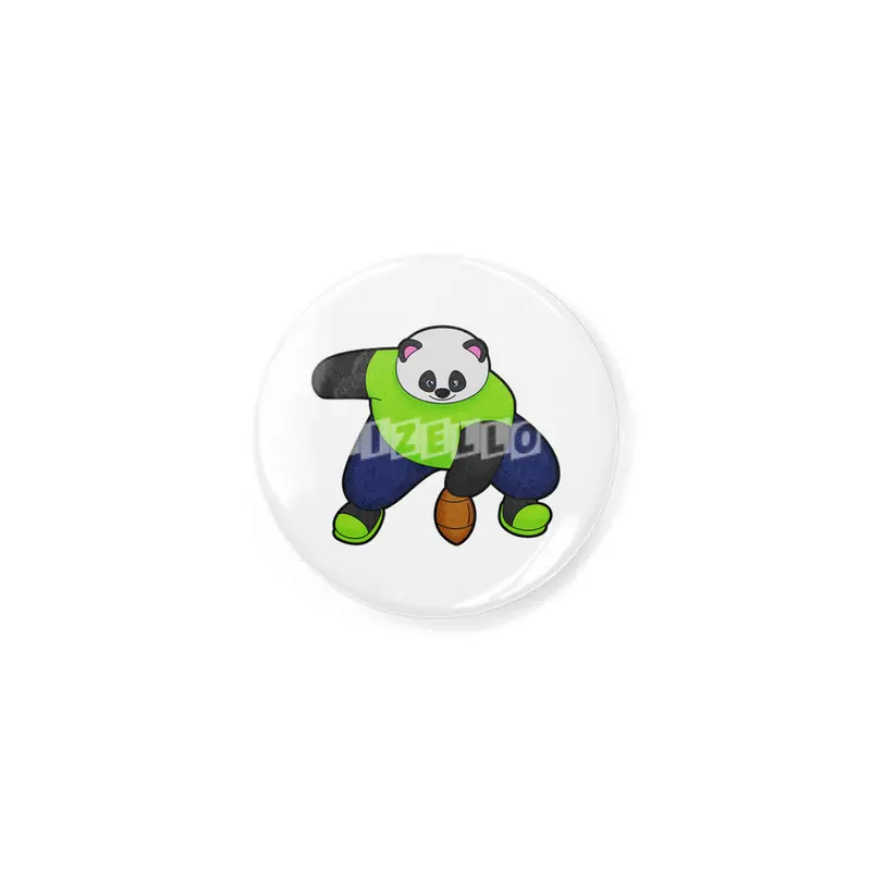 Panda as Football player with Football Rozet