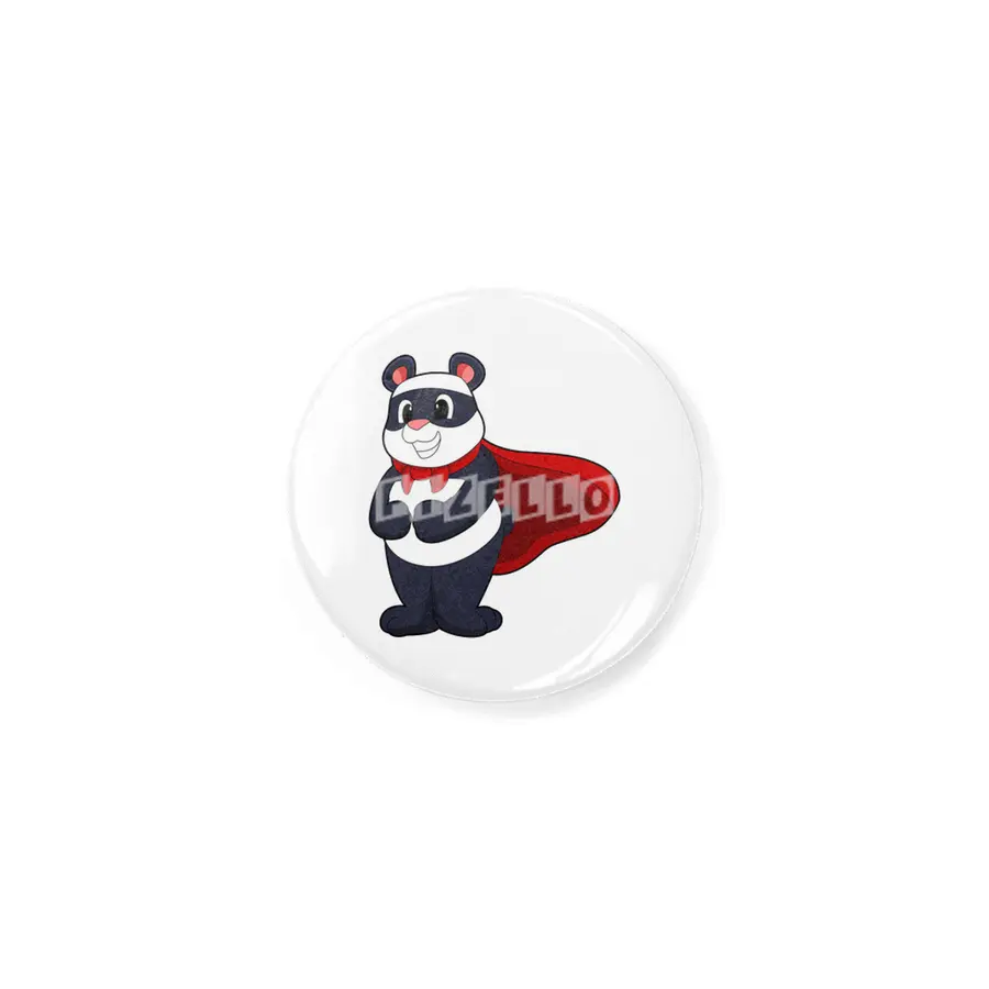 Panda as Hero with Mask & Cape Rozet