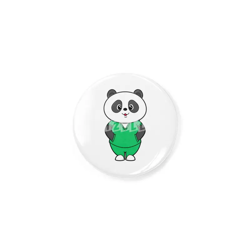 Panda as Nurse with Smock Rozet