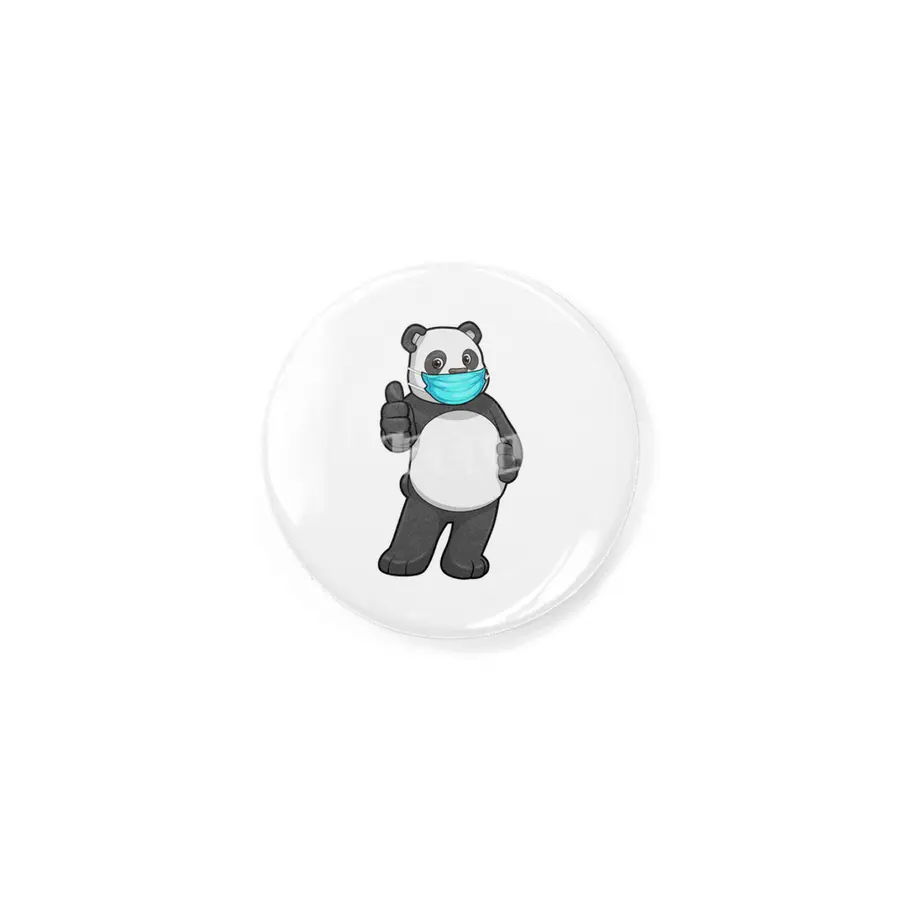 Panda with Face mask Rozet