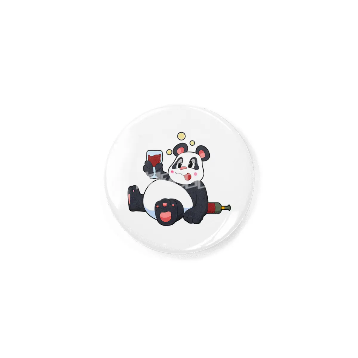 Panda with Glass of Red wine Rozet
