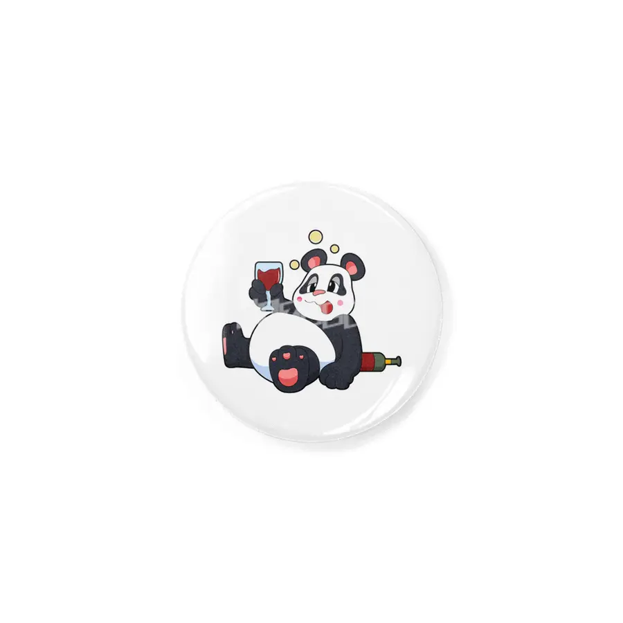 Panda with Glass of Red wine Rozet