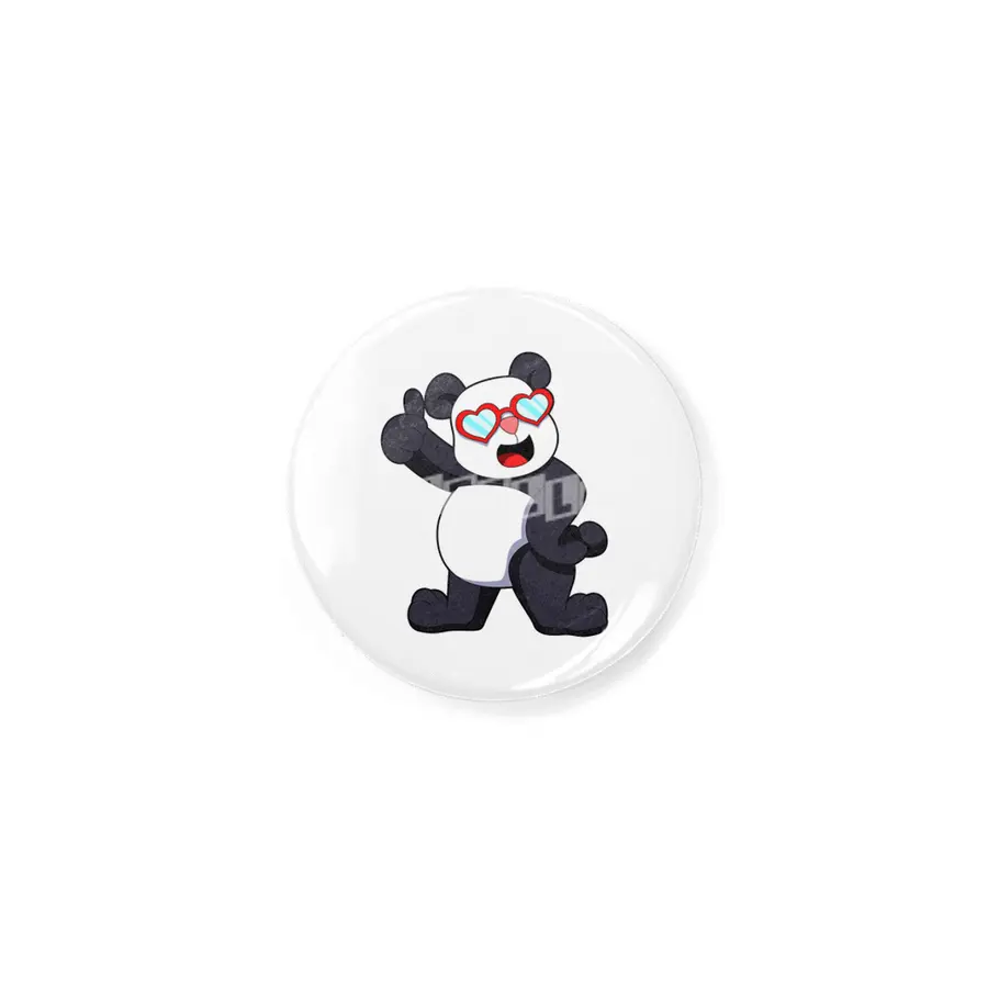 Panda with Heart as Glasses Rozet