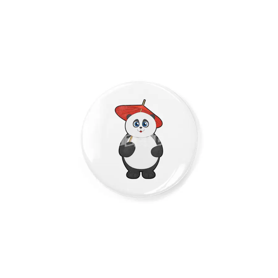 Panda with Umbrella Rozet