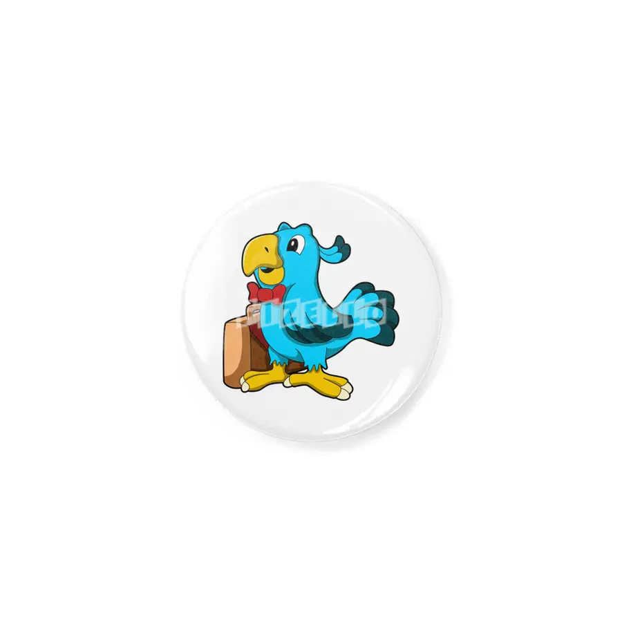 Parrot as Businessman with Bag Rozet