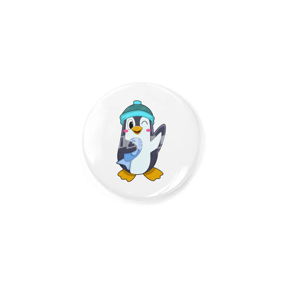Penguin with Fish & Hat Rozet