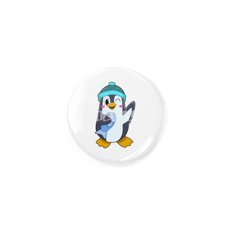 Penguin with Fish & Hat Rozet