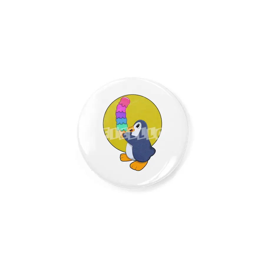 Penguin with Ice cream Rozet