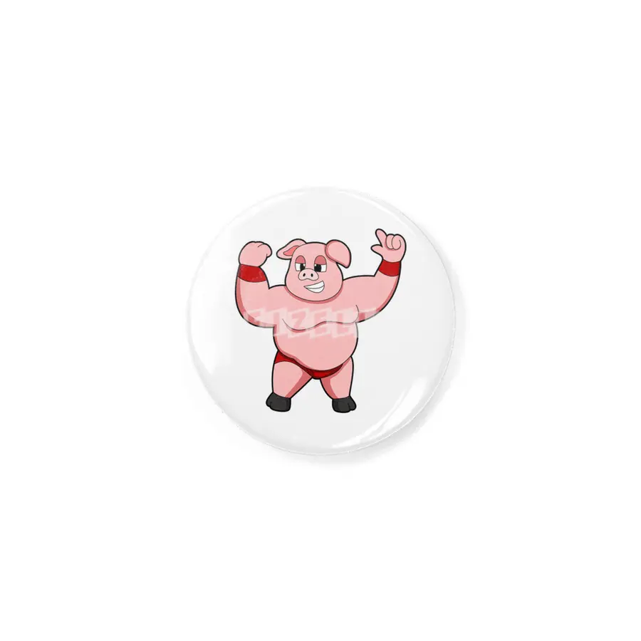Pig as Bodybuilder with big Belly Rozet