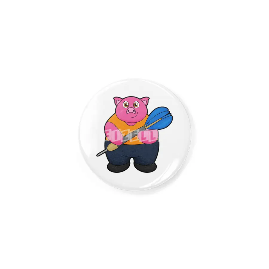 Pig as Dart player with Darts Rozet