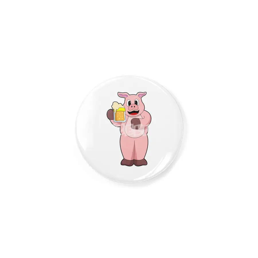Pig with Glass of Beer Rozet
