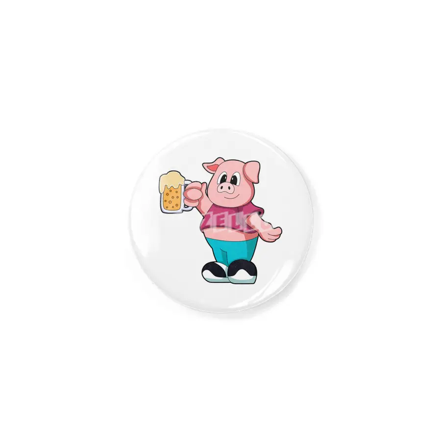 Pig with Glass of Beer Rozet