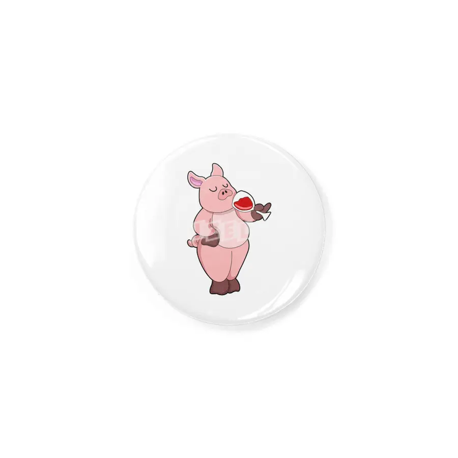 Pig with Glass of Wine Rozet