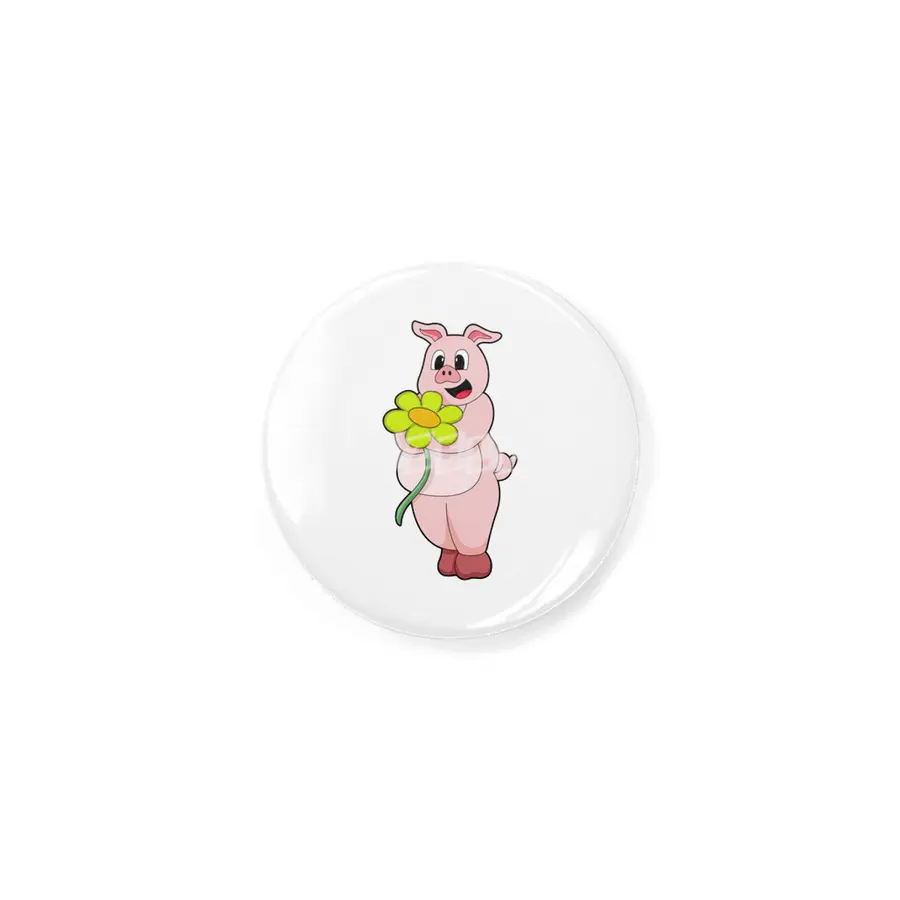 Pig with yellow Flower Rozet