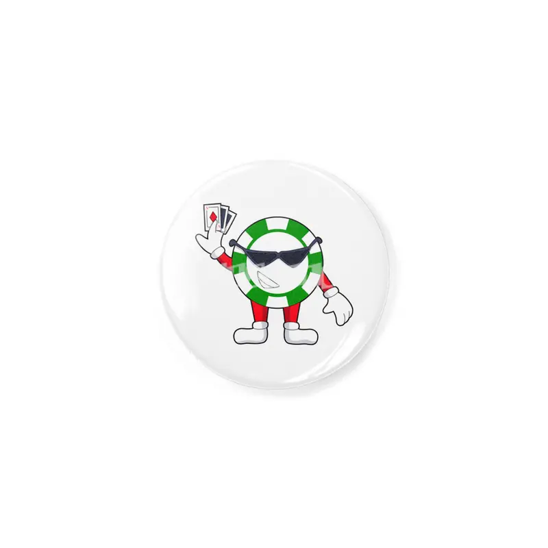 Poker chip with Poker cards Rozet