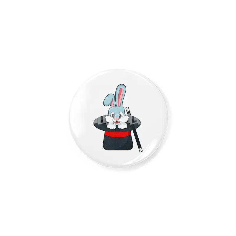 Rabbit at Magic with Wand & Hat Rozet