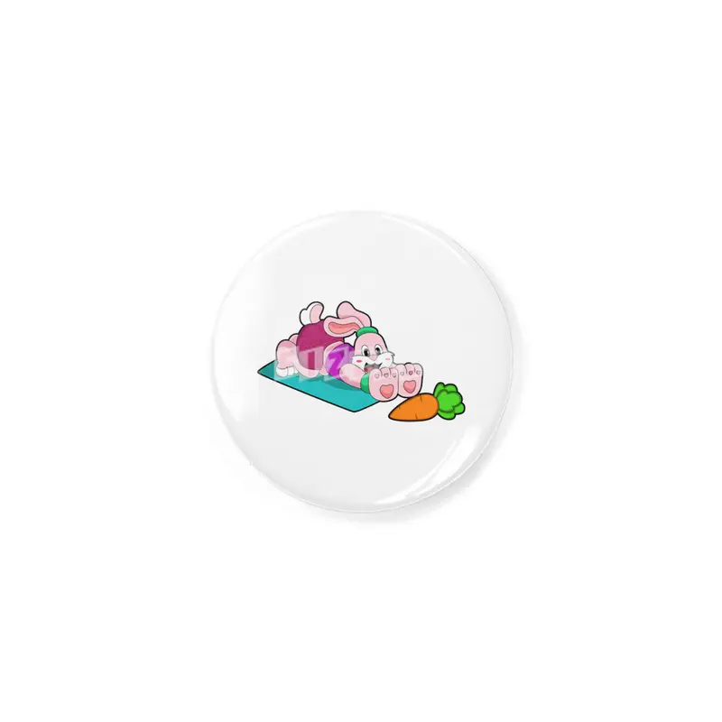 Rabbit with Carrot at Yoga on Yoga mat Rozet