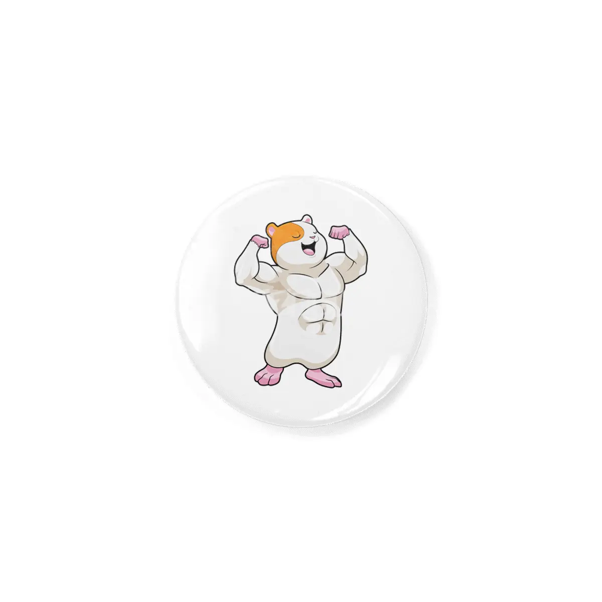 Hamster as Bodybuilder with big Muscles Rozet