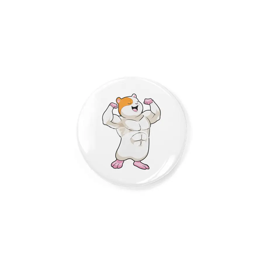 Hamster as Bodybuilder with big Muscles Rozet