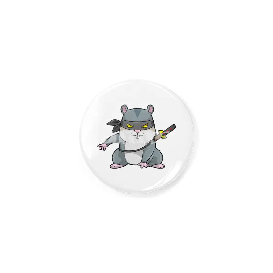 Hamster as Ninja at Martial arts with Sword Rozet