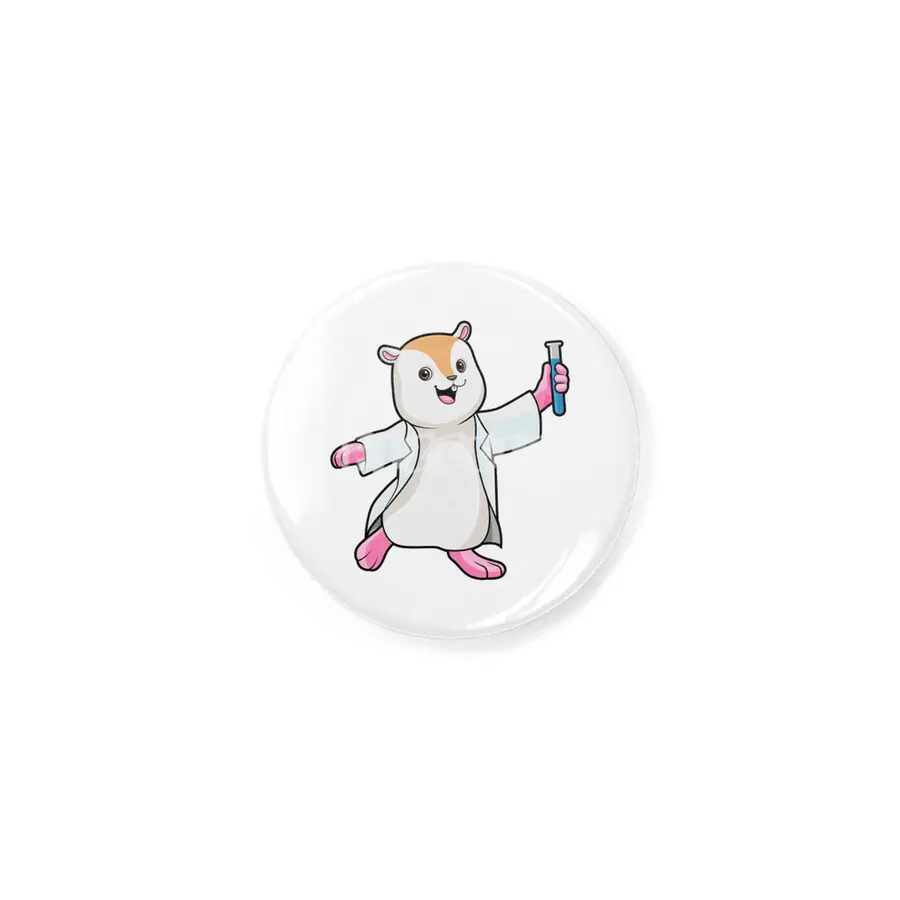 Hamster as Scientist with Test tube Rozet