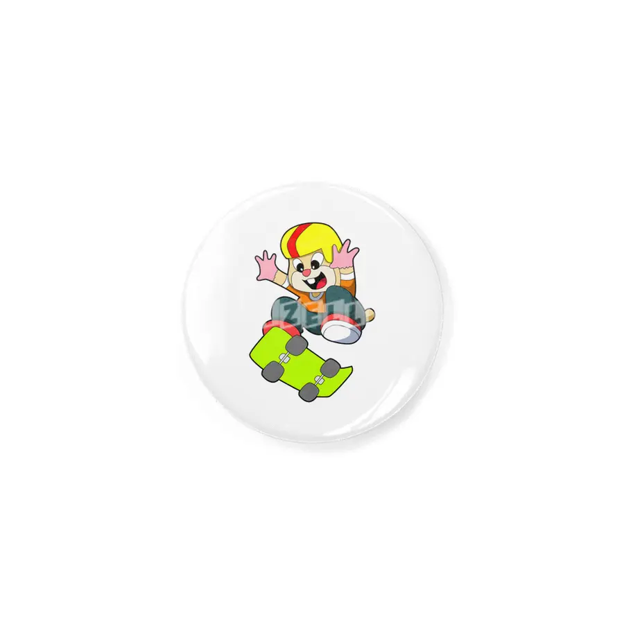 Hamster as Skater with Skateboard & Helmet Rozet