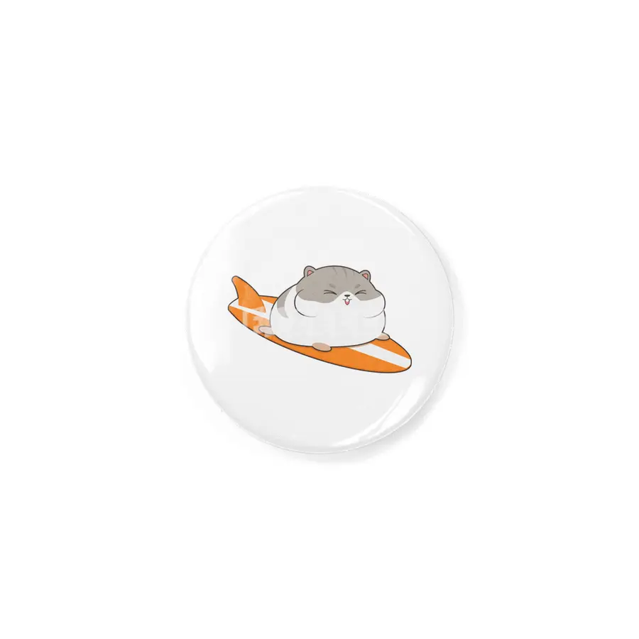 Hamster as Surfer with Surfboard Rozet