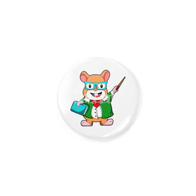 Hamster as Teacher with Book & Jacket Rozet