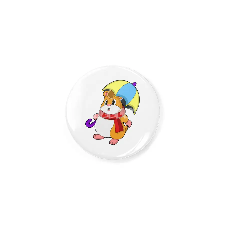 Hamster at Rain with Umbrella Rozet