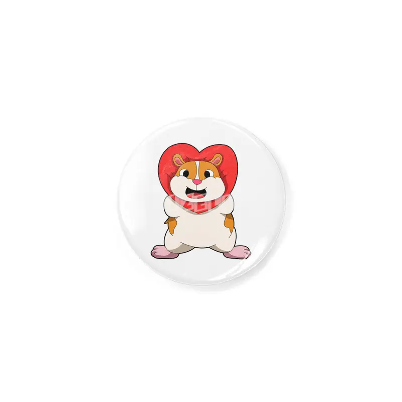 Hamster with Heart Rozet