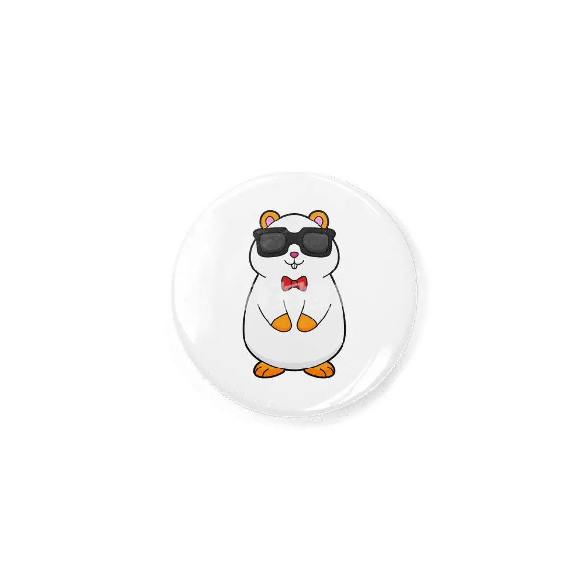 Hamster with Sunglasses & Bow tie Rozet