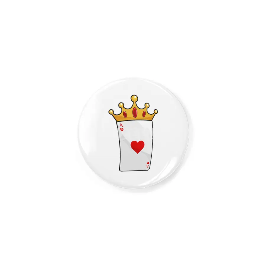Hearts Ace with Queen Crown Rozet