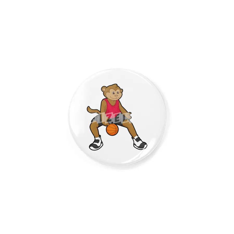 Monkey as Basketball player with Basketball Rozet