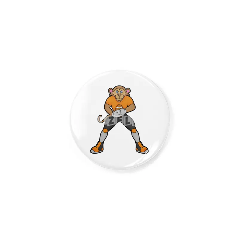 Monkey as Football player with Football Rozet