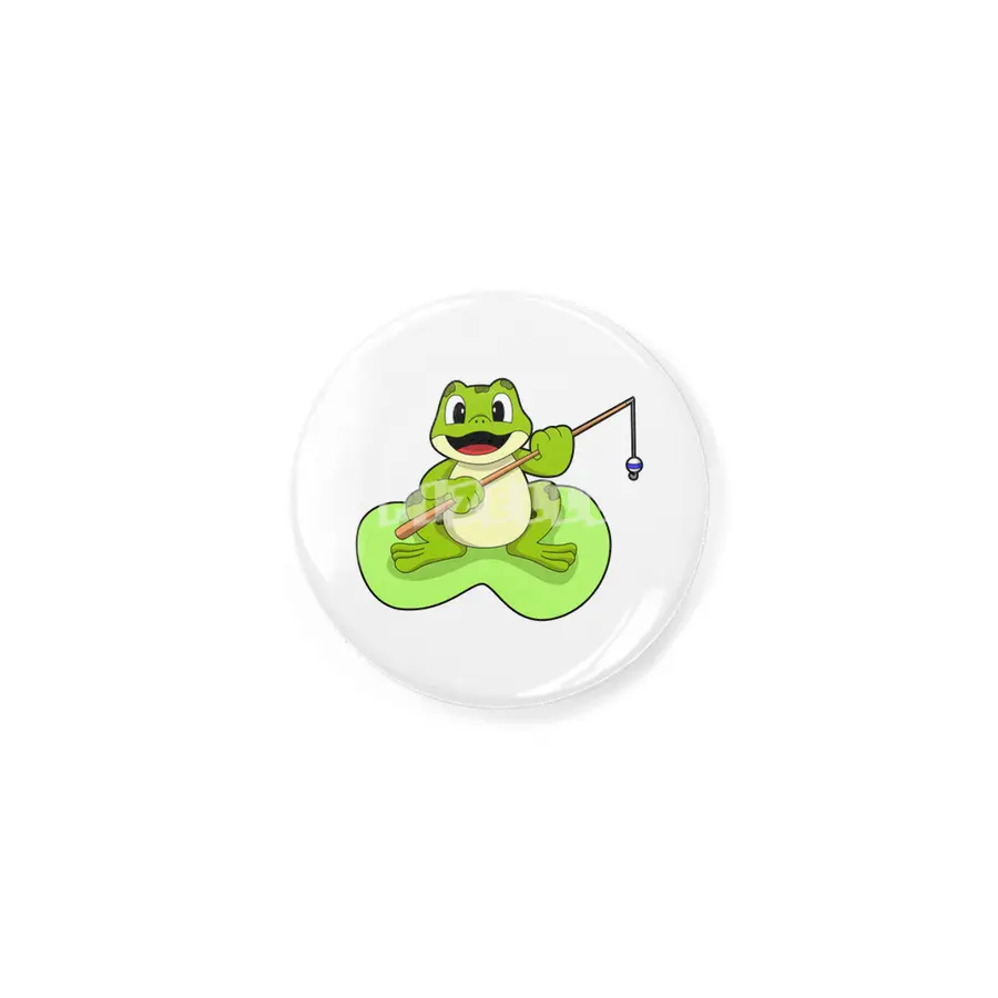 Frog at Fishing with Fishing rod Rozet