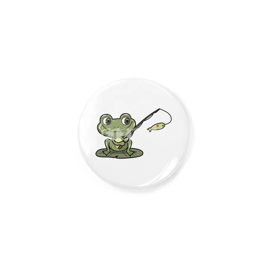Frog at Fishing with Fishing rod Rozet