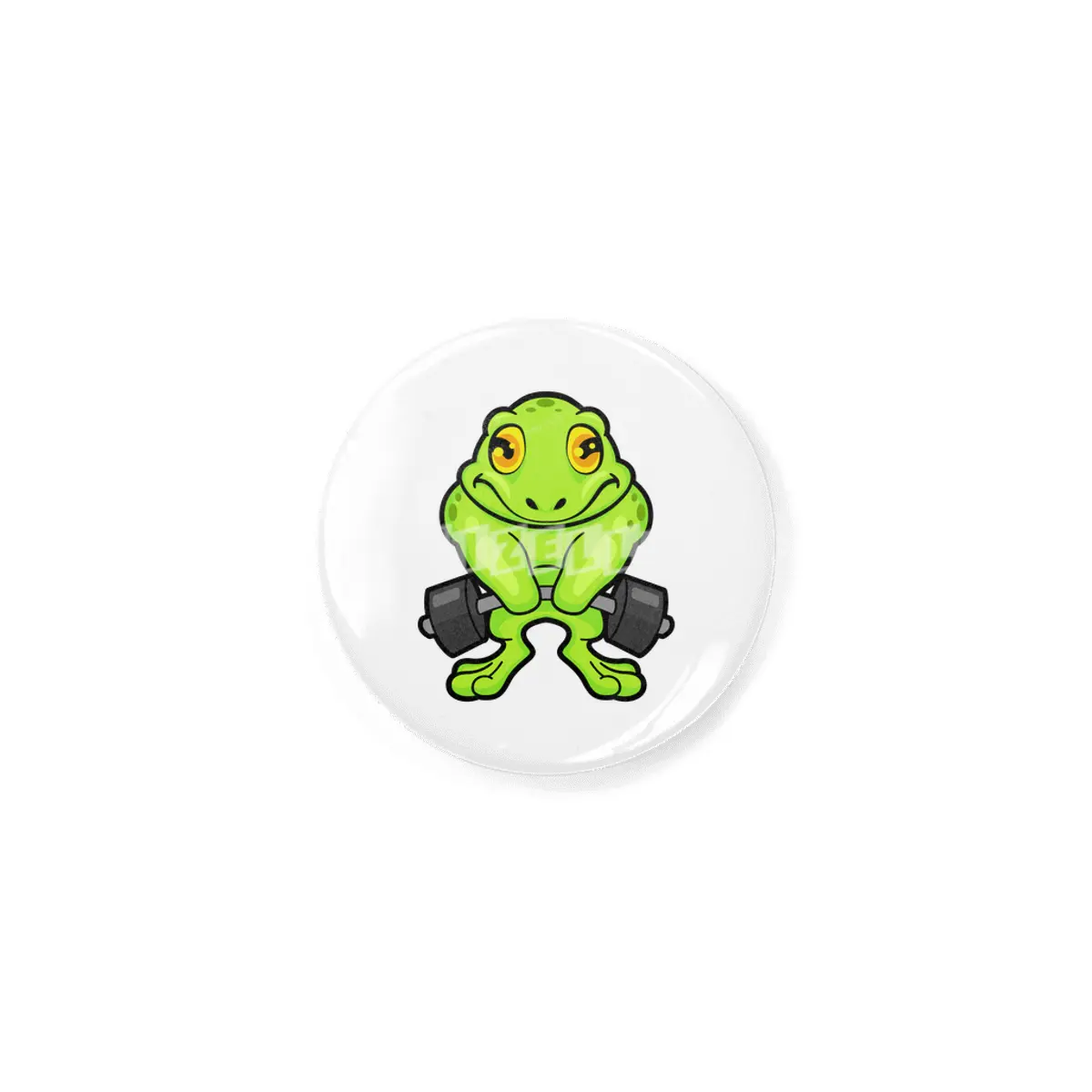 Frog at Fitness with Barbell Rozet