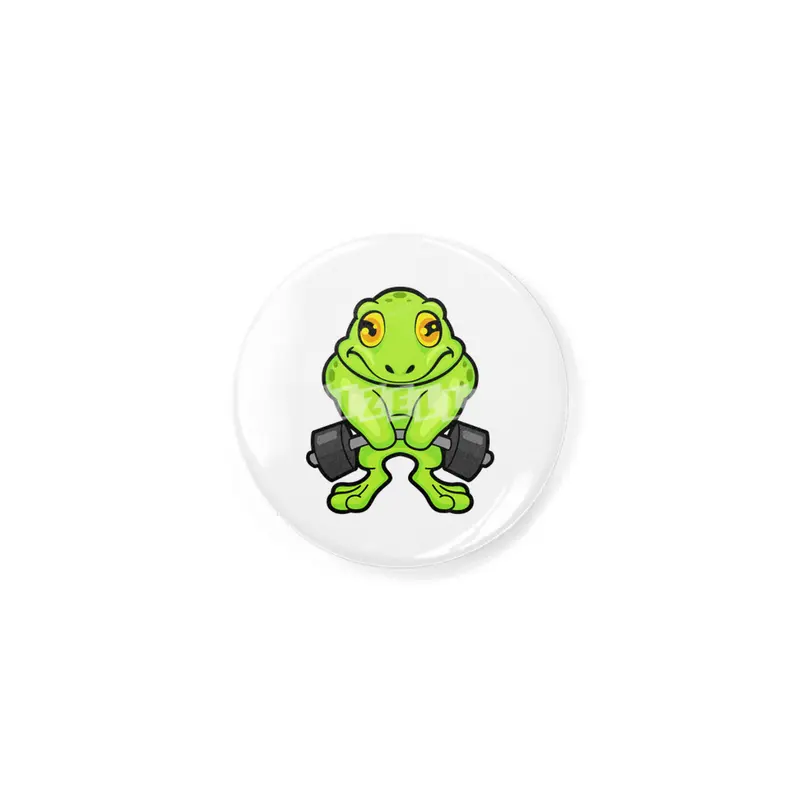 Frog at Fitness with Barbell Rozet