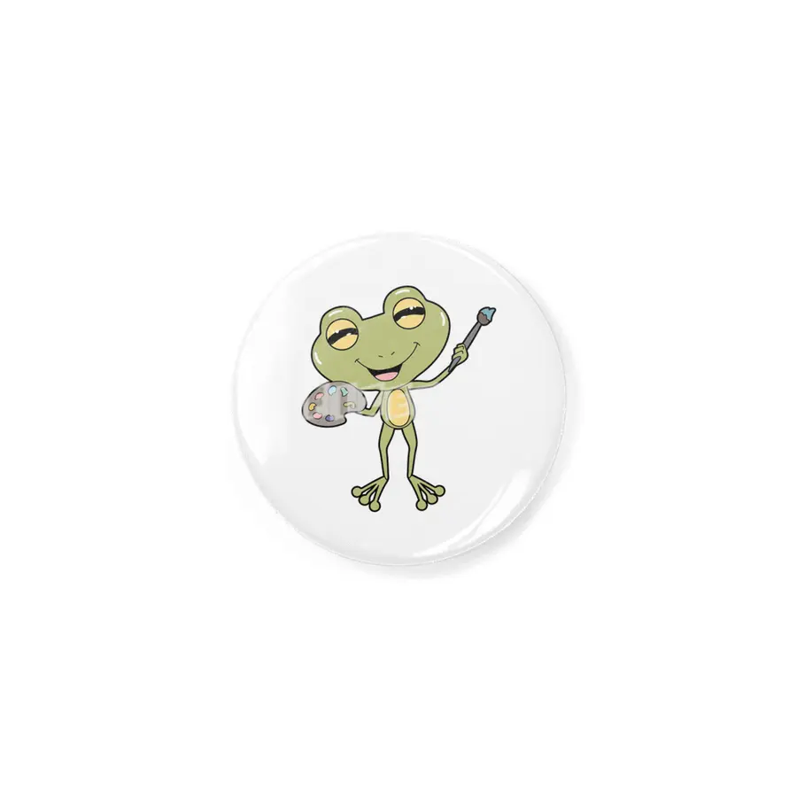 Frog at Painting with Brush & Paint Rozet