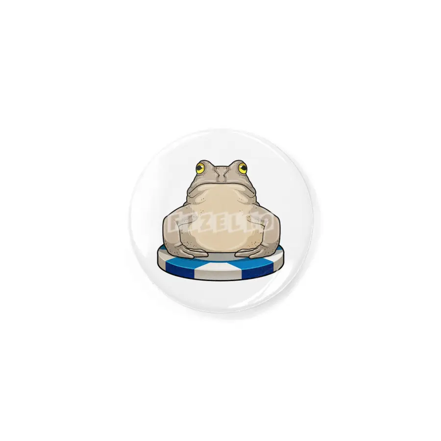 Frog at Poker with Poker chips Rozet