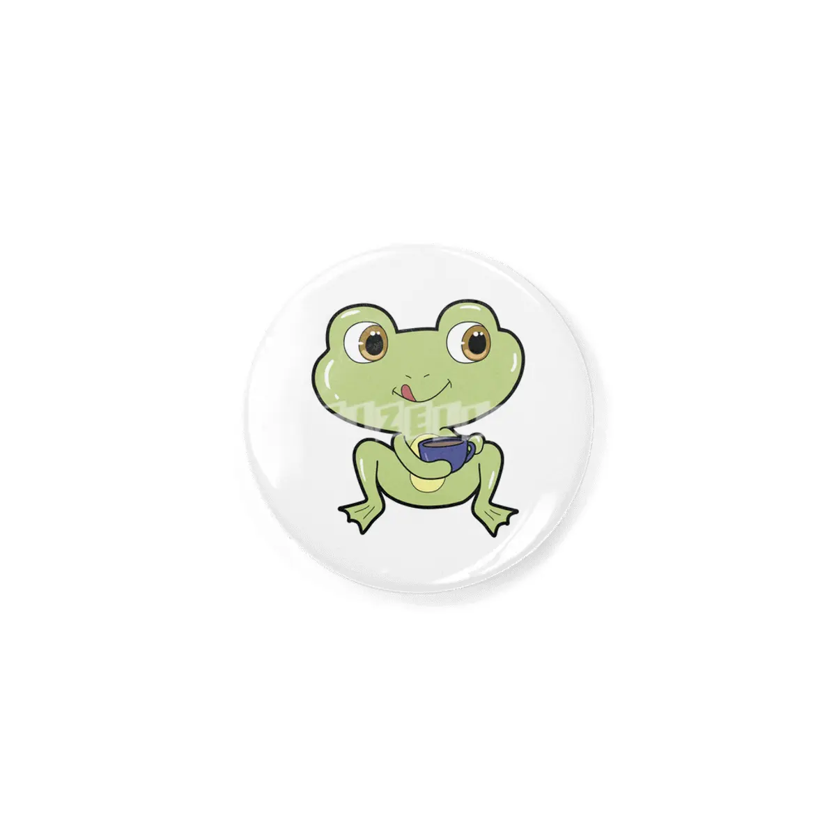 Frog with Cup of Coffee Rozet