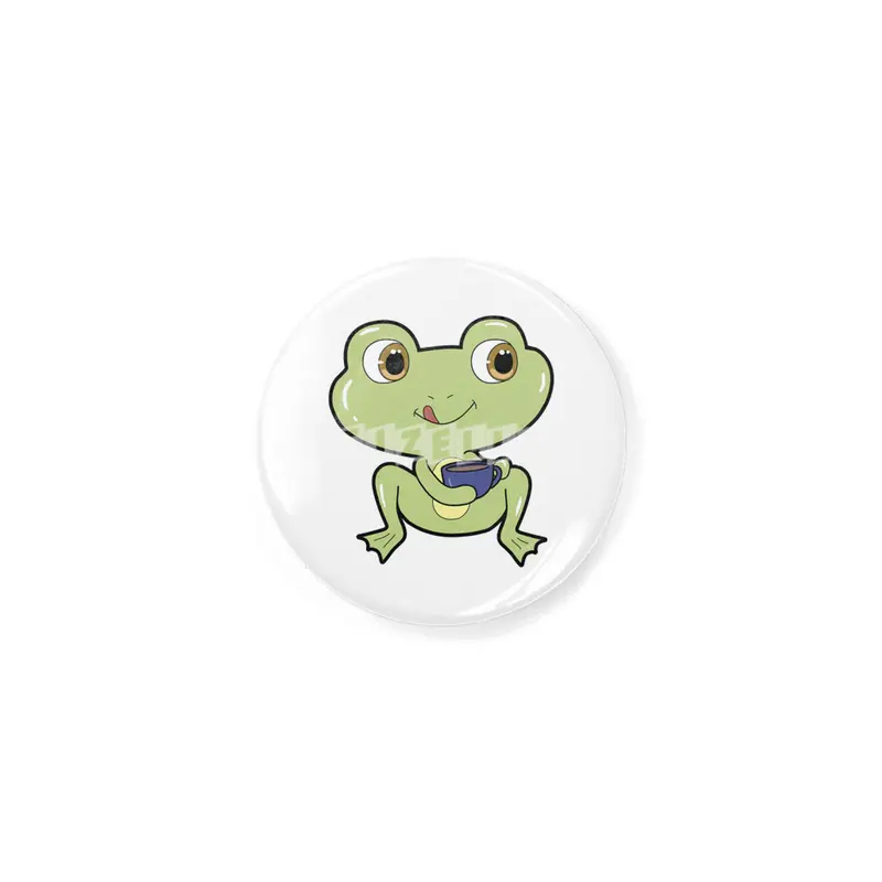 Frog with Cup of Coffee Rozet