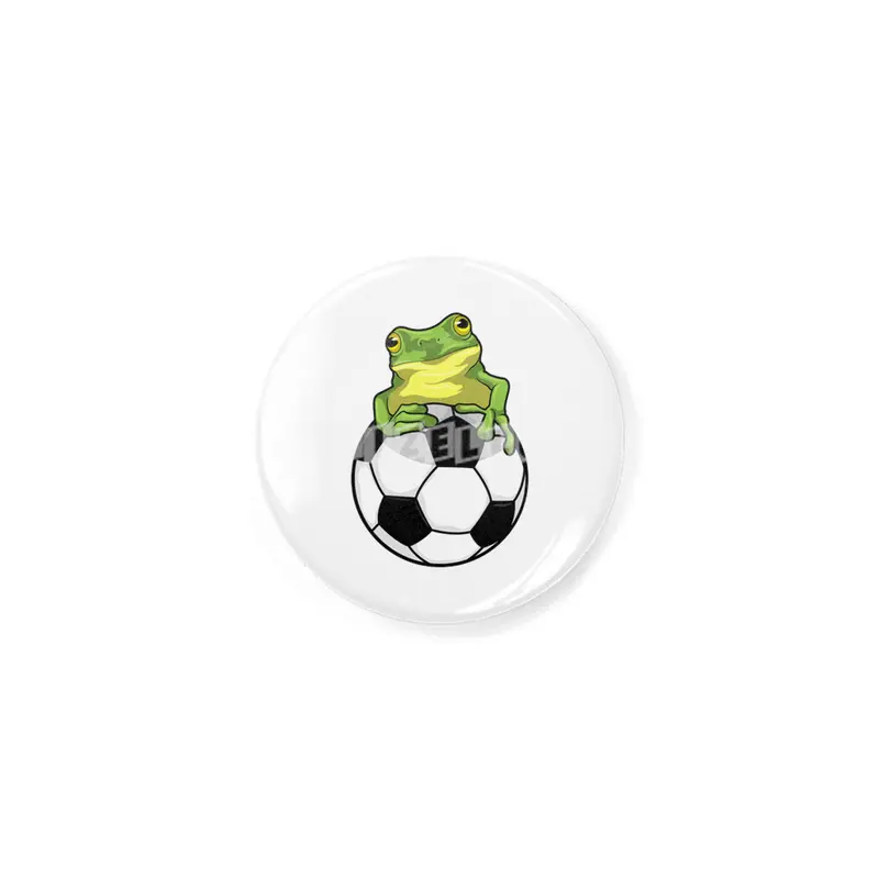 Frog with Soccer ball Rozet