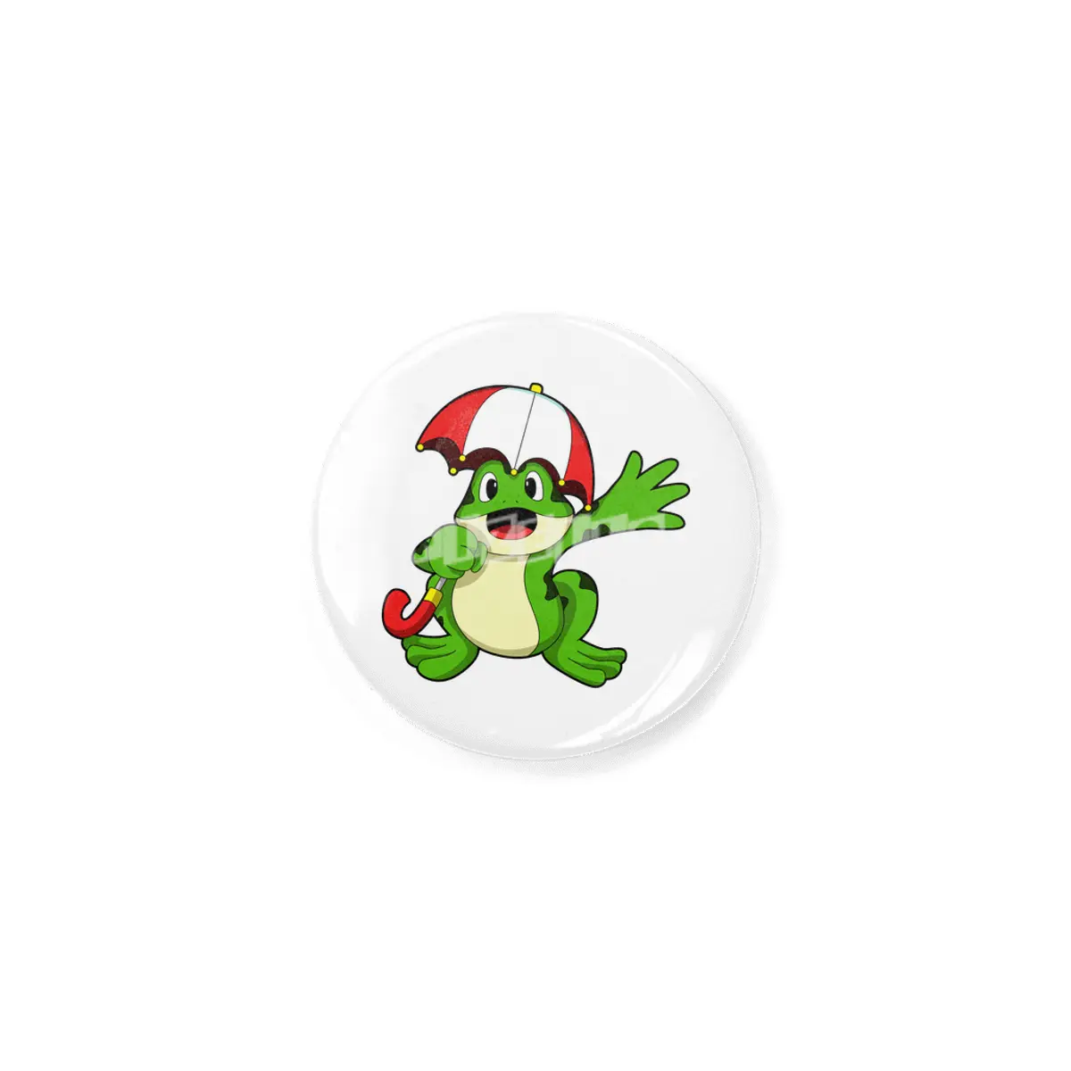 Frog with Umbrella Rozet