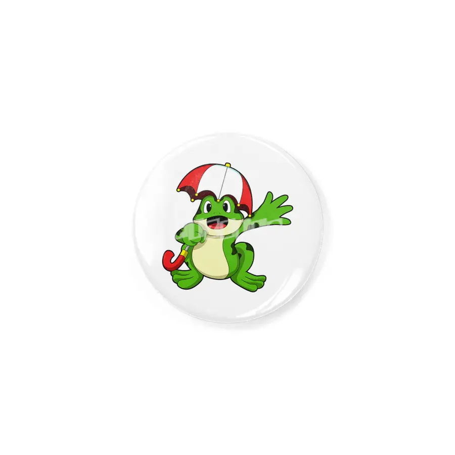 Frog with Umbrella Rozet