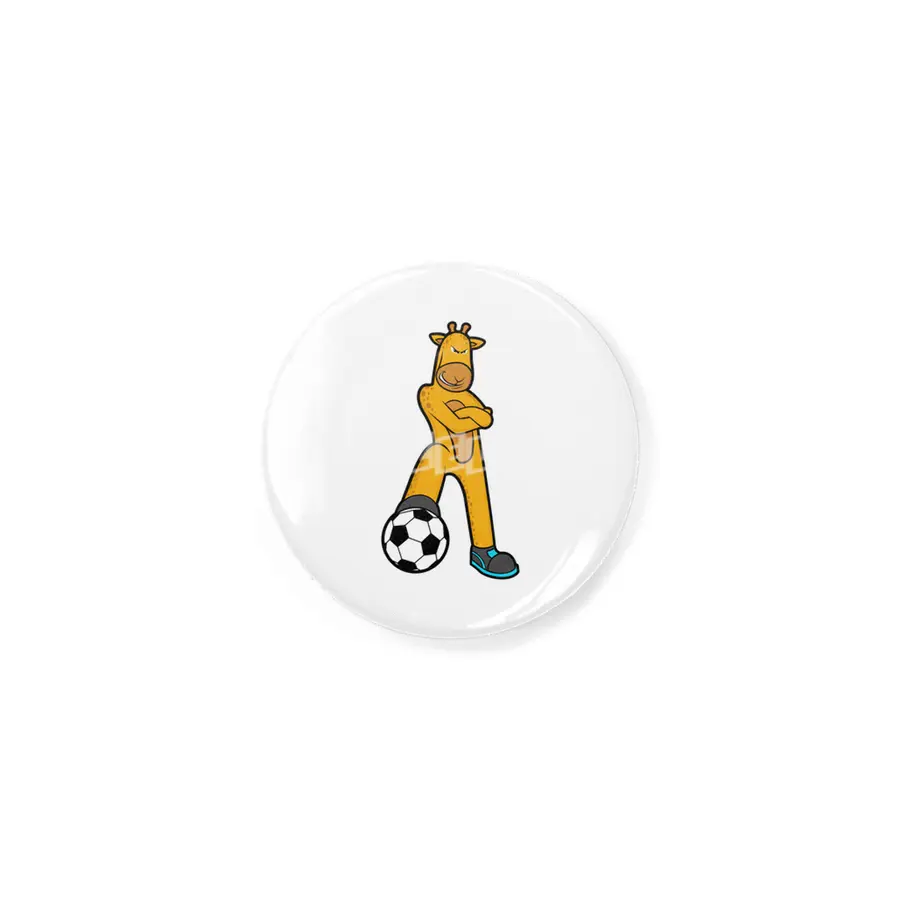 Giraffe at Sports with Soccer ball Rozet