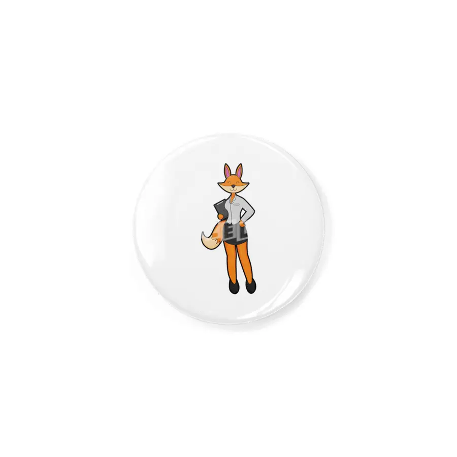 Fox as Secretary with Notepad Rozet